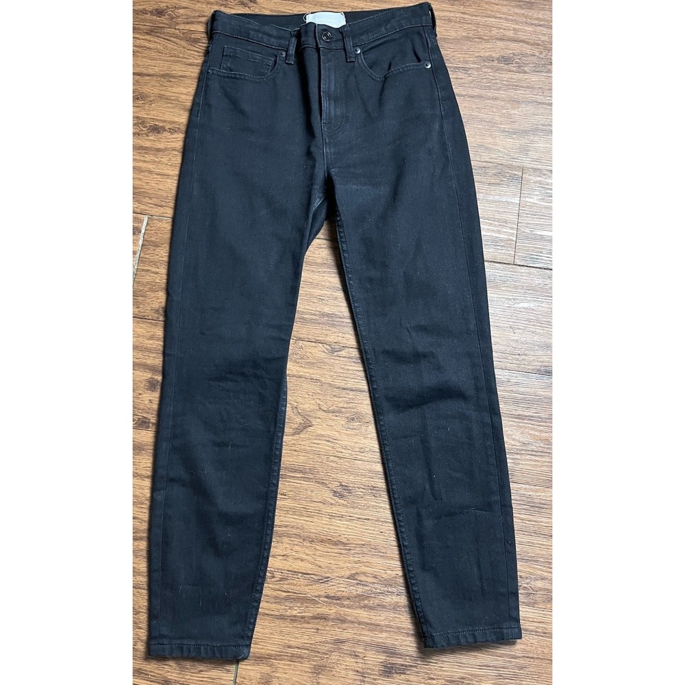 Everlane High Waist Straight Jeans Washed Black Size 26 Ankle